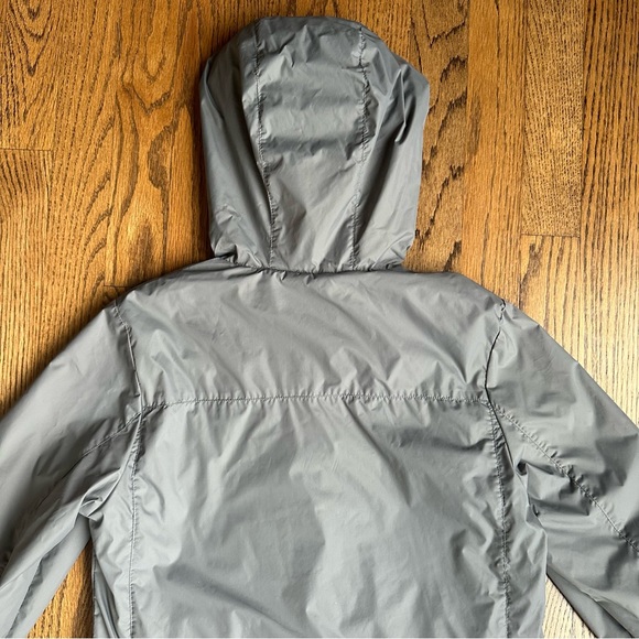 Size 8 London Fog Grey Lined Windbreaker with Hood - Picture 5 of 10